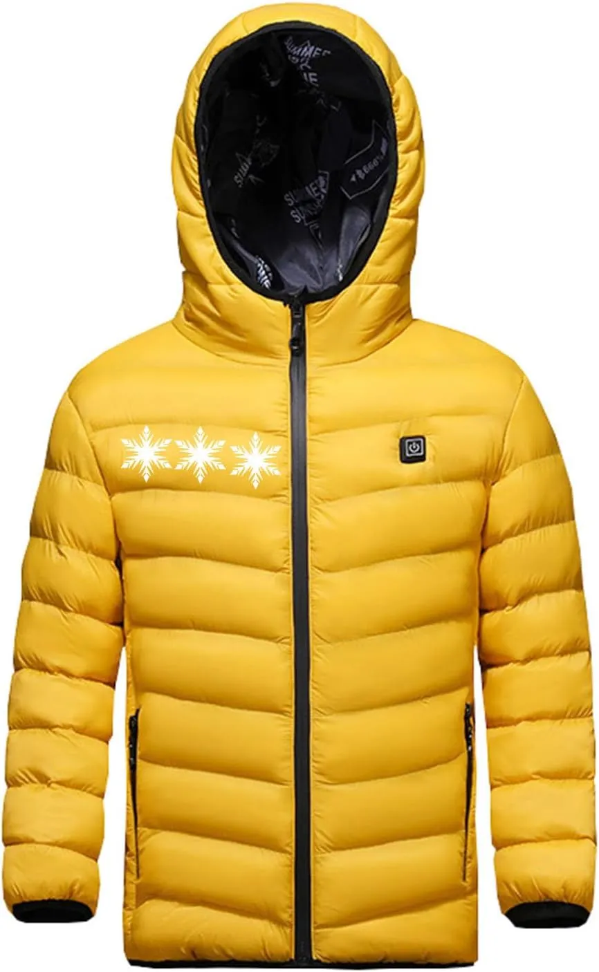 2023 Upgraded Heated Jacket for Boys Girls, Child Electric Heating Jackets Waterproof Windproof Heated Coat Outerwear