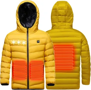 2023 Upgraded Heated Jacket for Boys Girls, Child Electric Heating Jackets Waterproof Windproof Heated Coat Outerwear