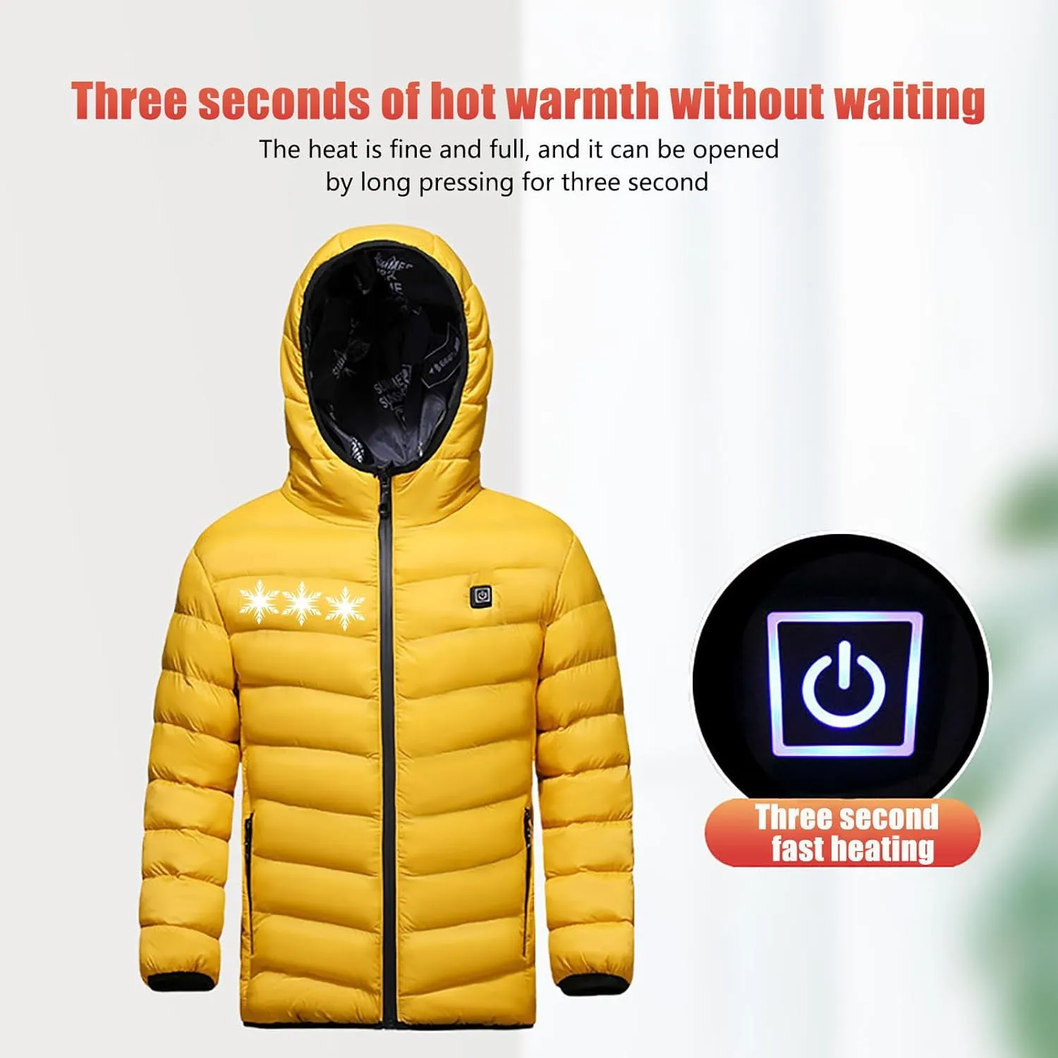 2023 Upgraded Heated Jacket for Boys Girls, Child Electric Heating Jackets Waterproof Windproof Heated Coat Outerwear