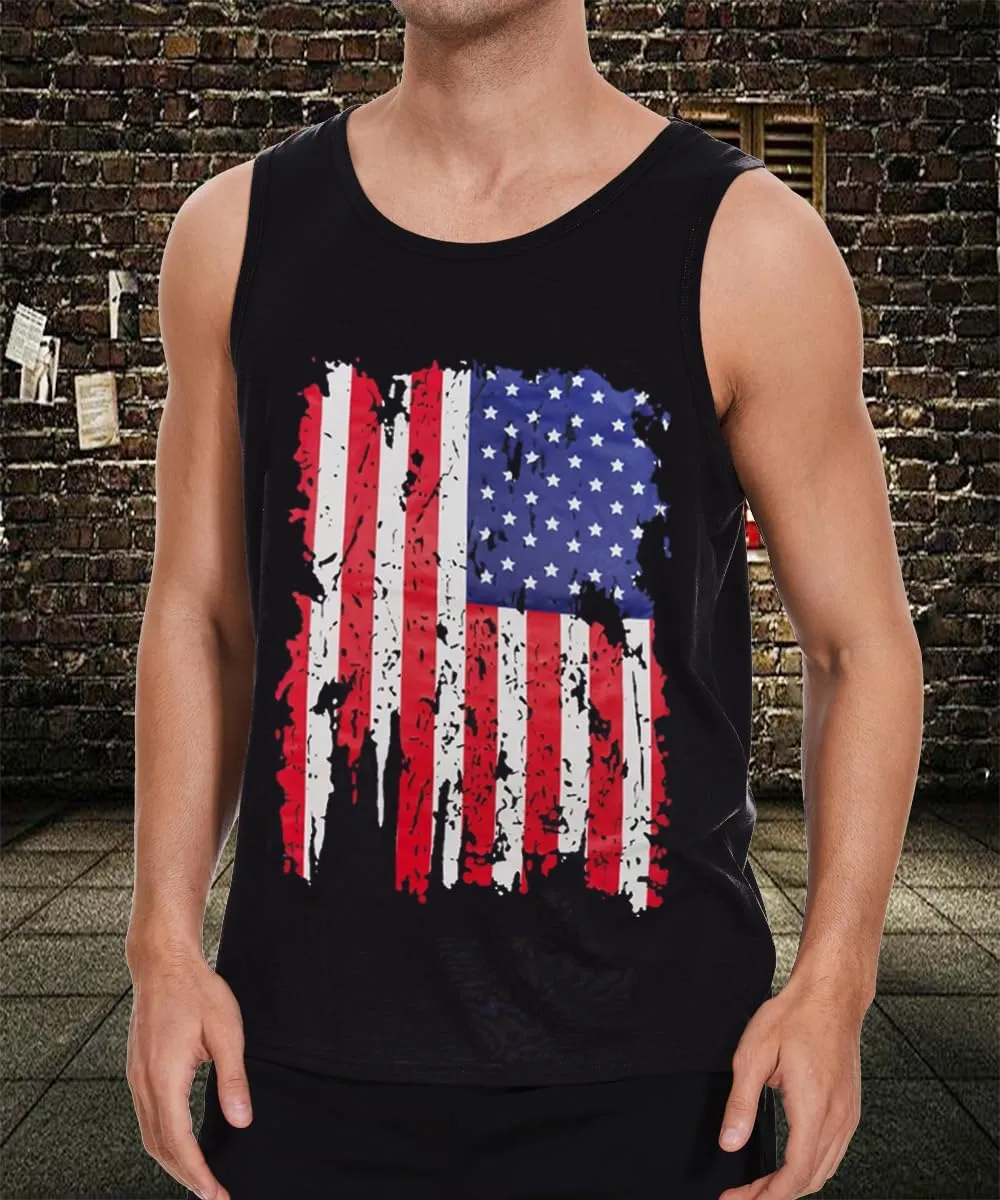 4th of July Shirts for Men American Flag Tank Top 1776 Patriotic T-Shirts Sleeveless Mens Gym Workout Graphic USA Flag Top