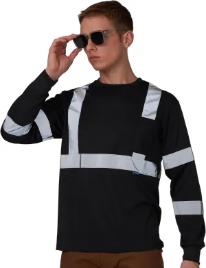 A-SAFETY Safety Shirt,High Visibility Work T Shirt Long Short Sleeve Class 3 (XS-6XL)