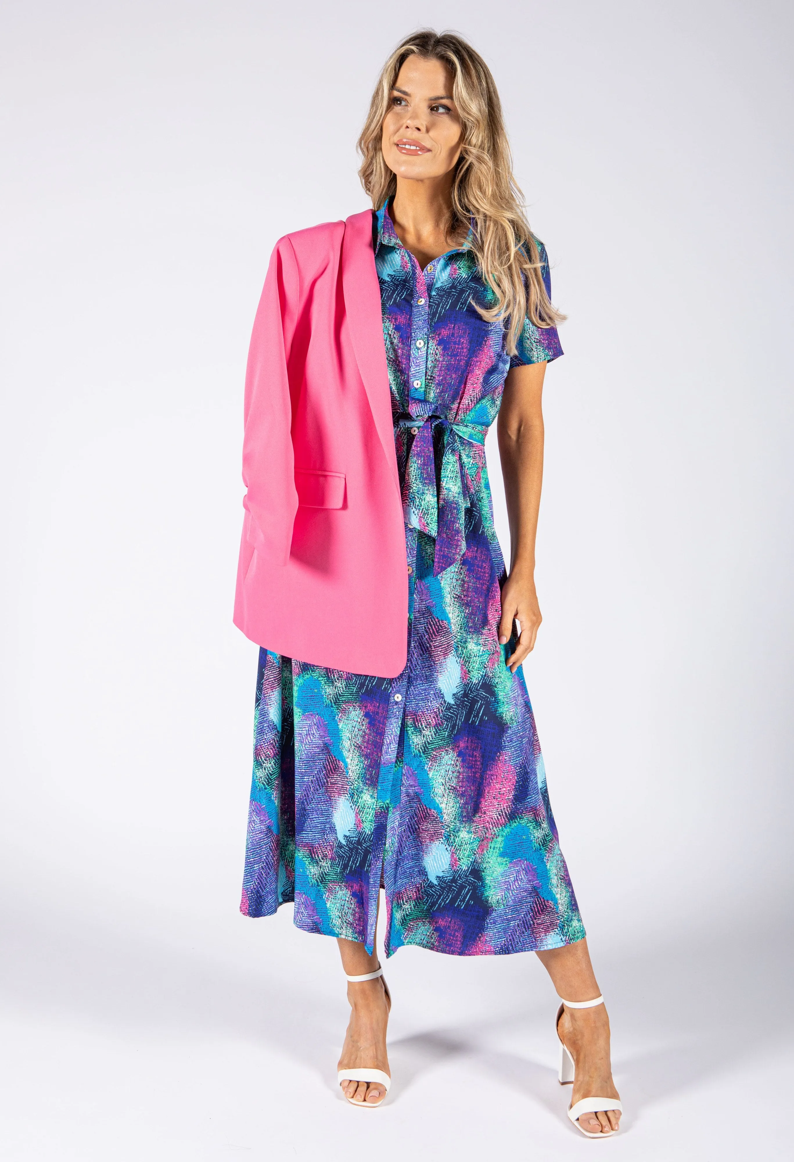 Abstract 90's Print Dress