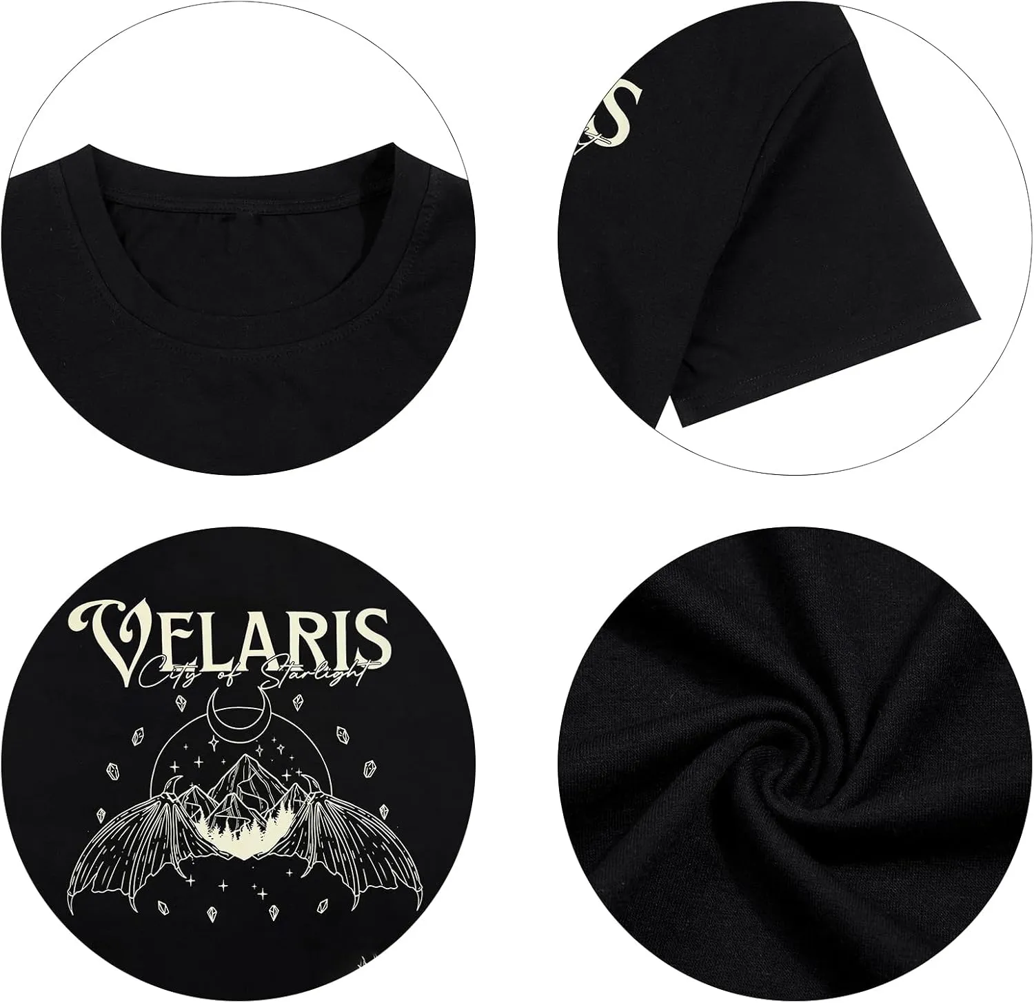 Acotar Velaris Shirt Women Oversized Bat Boys T-Shirt City of Starlight Graphic Tee Bat Bookish Book Lover Tops