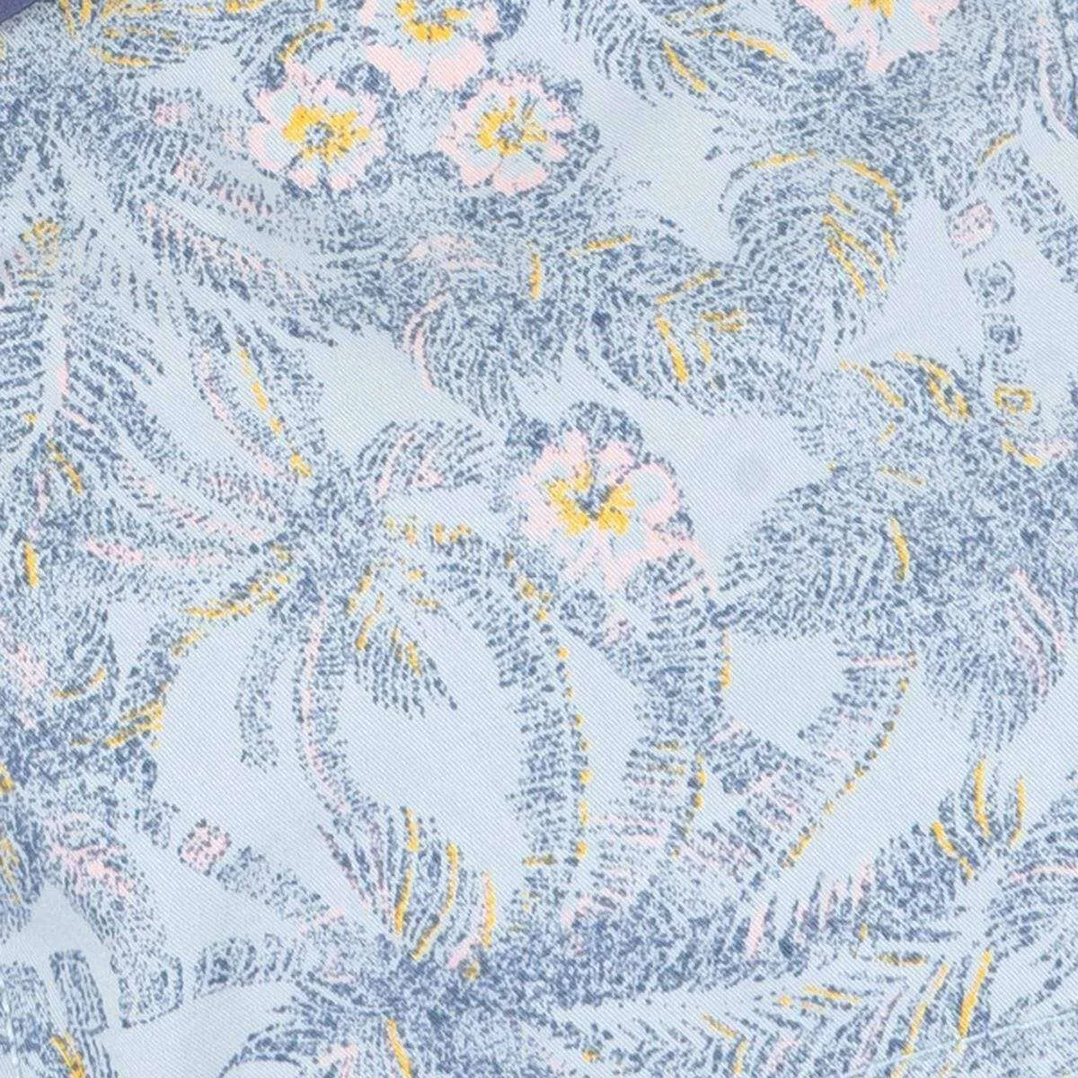 Aloa Blue Floral Print Shorts for Girls with Pockets and Belt Loops