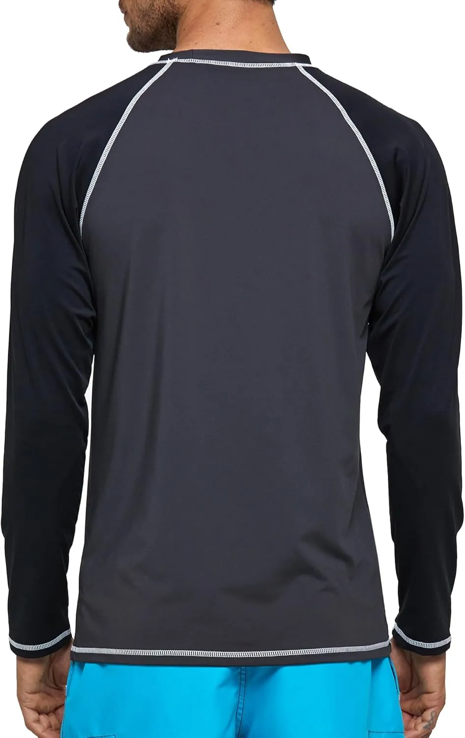Arcweg Rash Guard Men Swim Shirt Long Sleeves Diving Rash Vest Fit Top T-Shirt