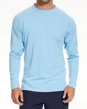 Arcweg Rash Guard Men Swim Shirt Long Sleeves Diving Rash Vest Fit Top T-Shirt