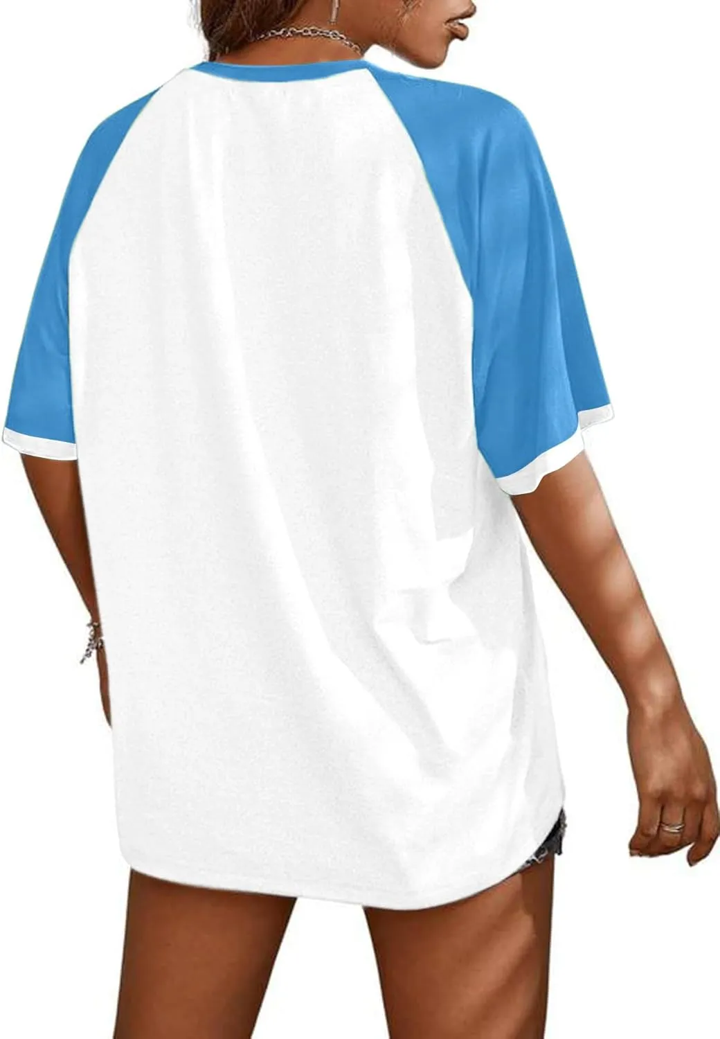 Baseball Shirts for Women Oversized Game Day Baseball Fan Shirt Baseball Mama Casual Short Sleeve Shirt