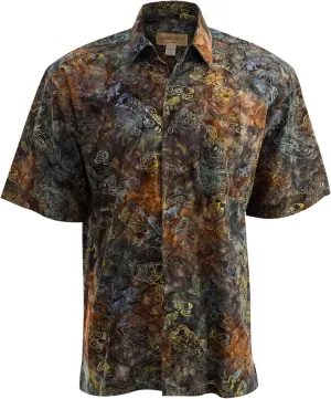 Bass Bend Tropical Hawaiian Batik Shirt