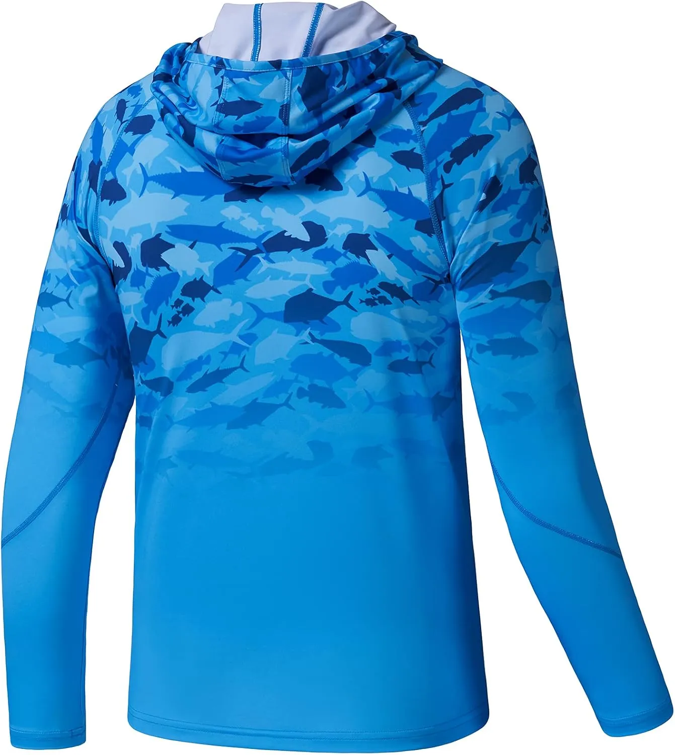 BASSDASH Youth UPF50  Performance T Shirt with Hood Long Sleeve Fishing Hiking Sun Shirt FS03Y