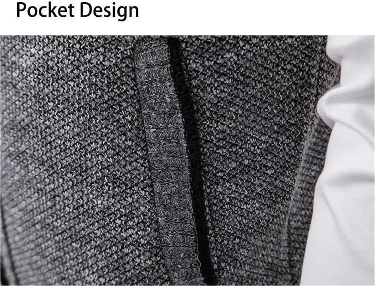 Bollrllr Vest Men's Knitted Sleeveless Sweater Zipper Cardigan Turtleneck Sweater Knitted Vest