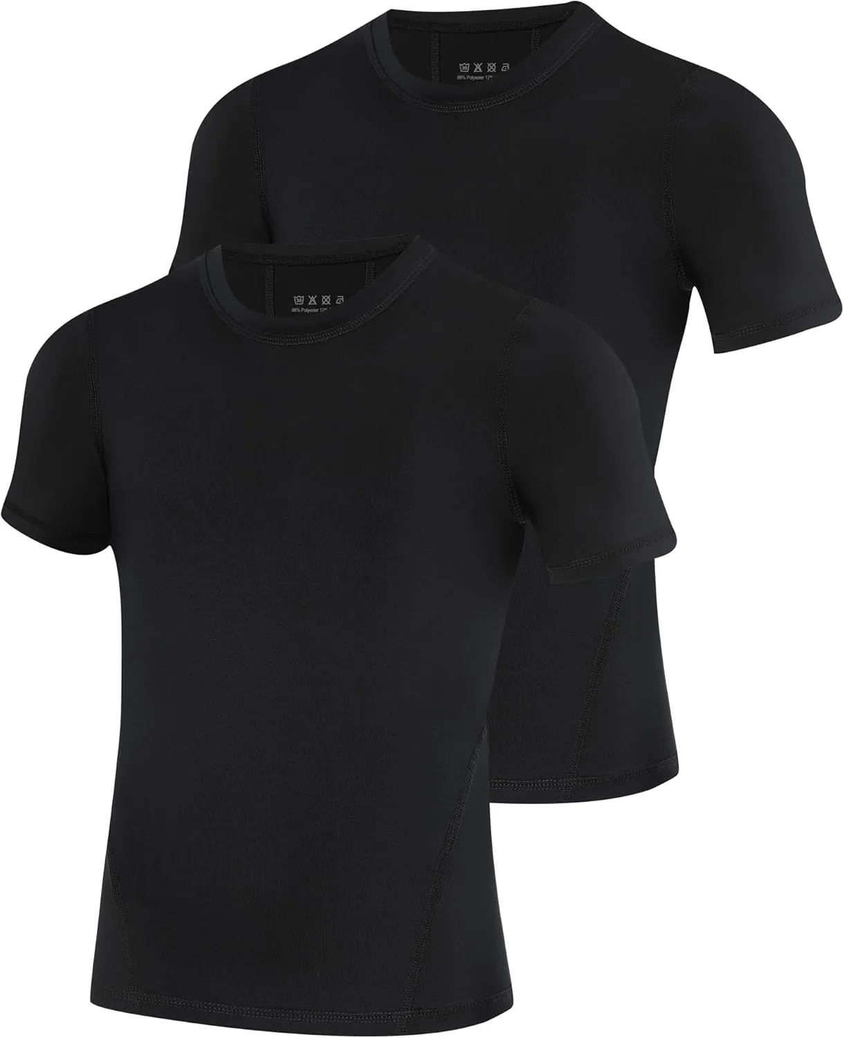 Boys Compression Shirt Short Sleeve Youth Athletic Undershirt Kids Base Layer T-Shirt for Football Basketball