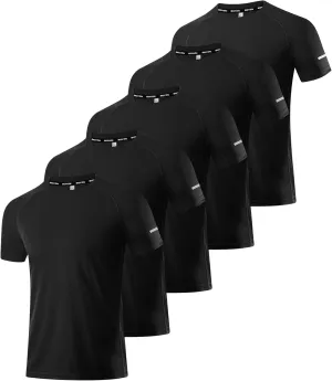 Boyzn 1 or 3 Pack Men's Workout Running Shirts, Dry Fit Moisture Wicking T-Shirts, Sports Gym Athletic Short Sleeve Shirts