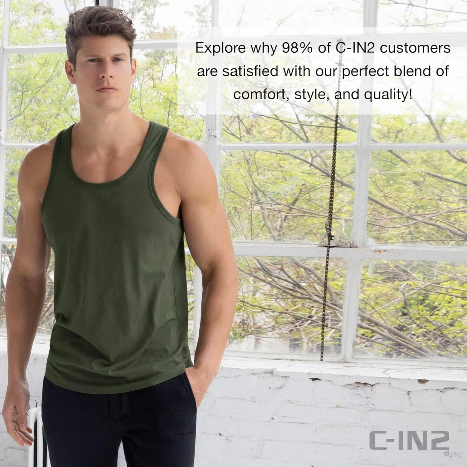 C-IN2 Perfect Pima Relaxed Tank Top