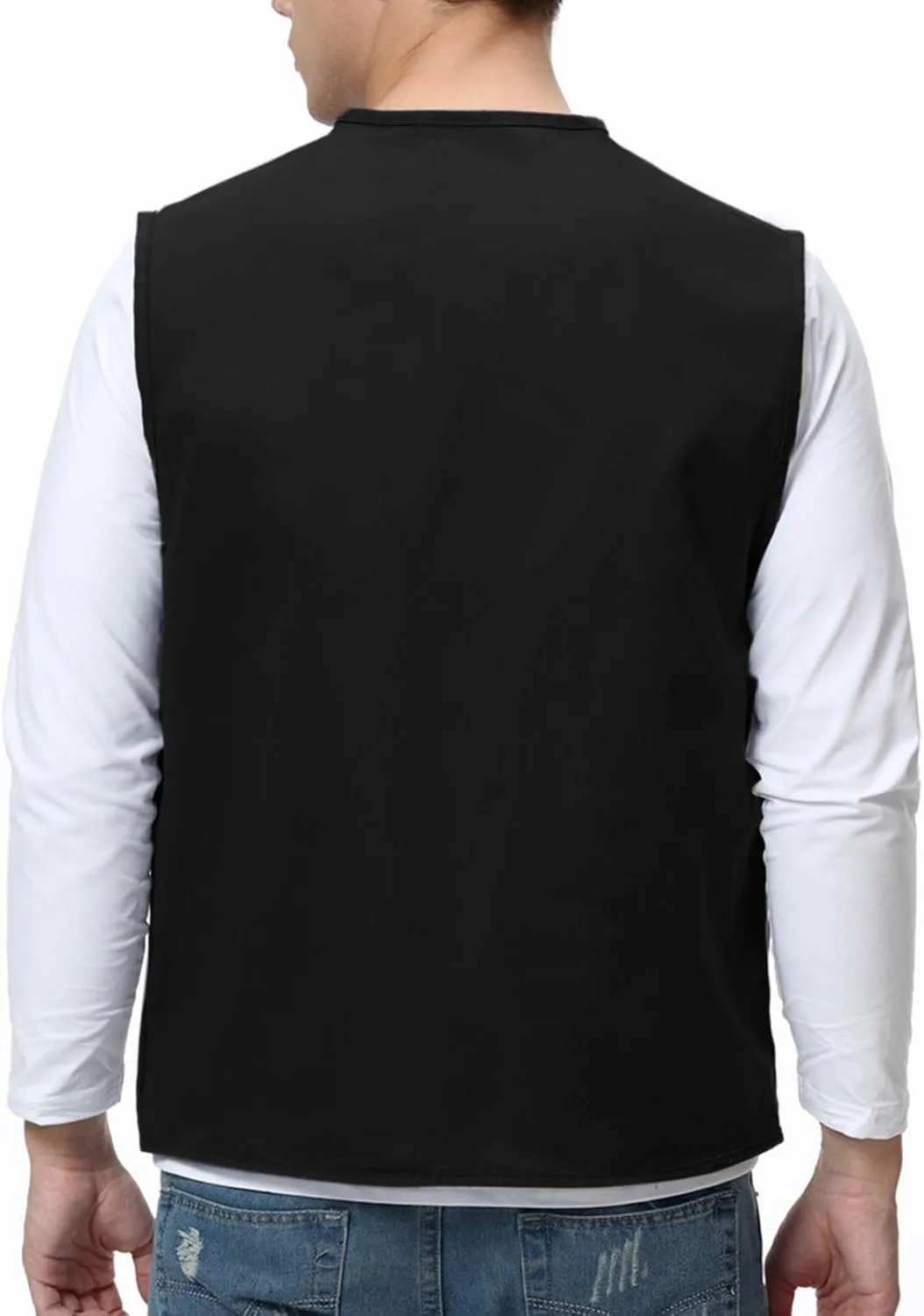 Cargo Vest for Men Utility Fishing Vests Outdoor Summer Lightweight Work Vests Zip Up Sleeveless Vest with Pockets