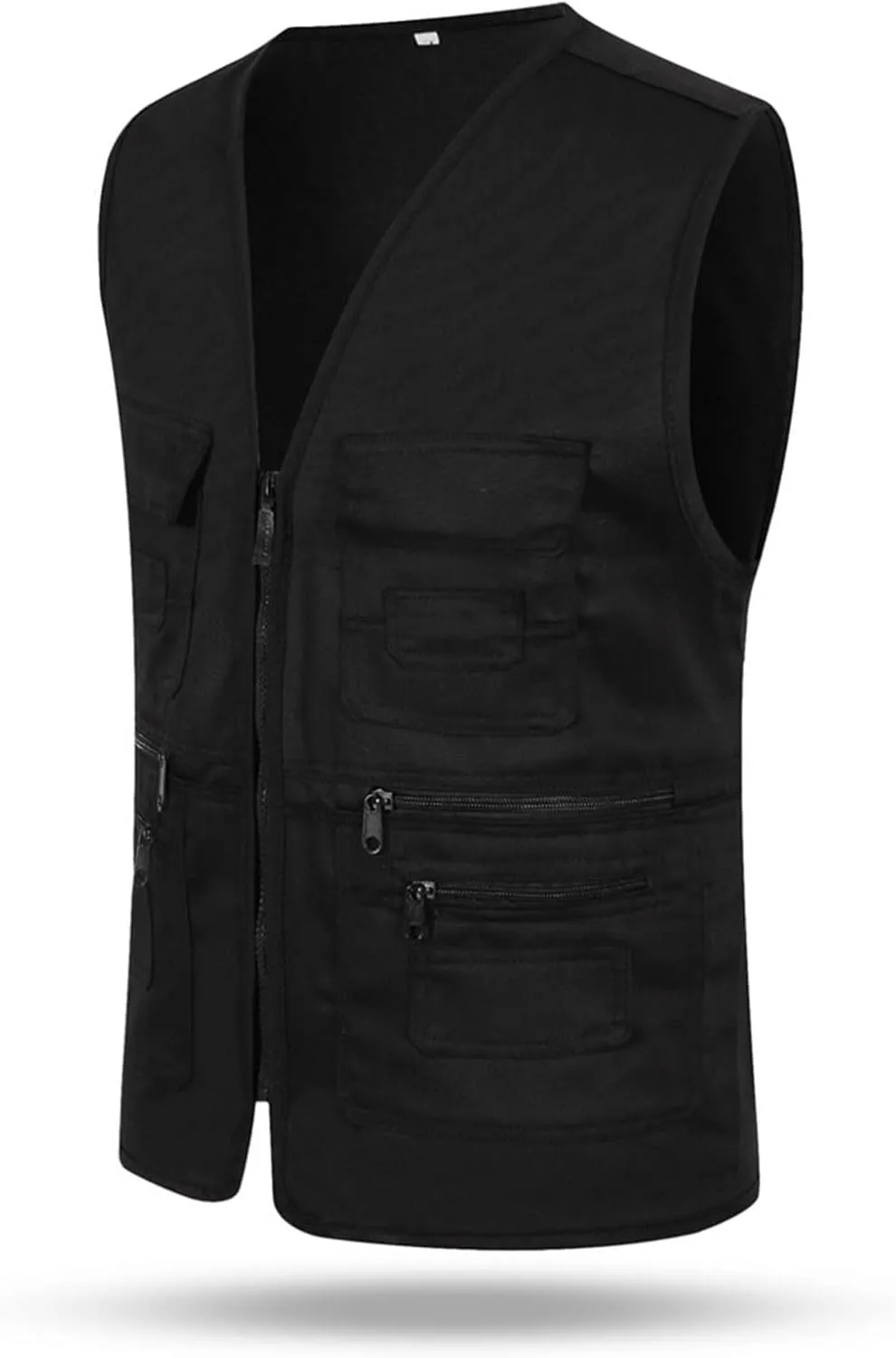 Cargo Vest for Men Utility Fishing Vests Outdoor Summer Lightweight Work Vests Zip Up Sleeveless Vest with Pockets