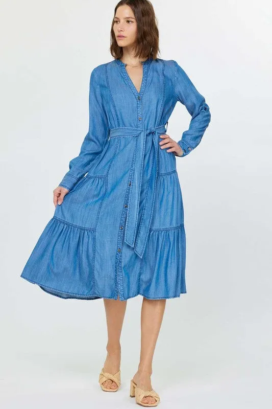 Chambray Button Down Dress