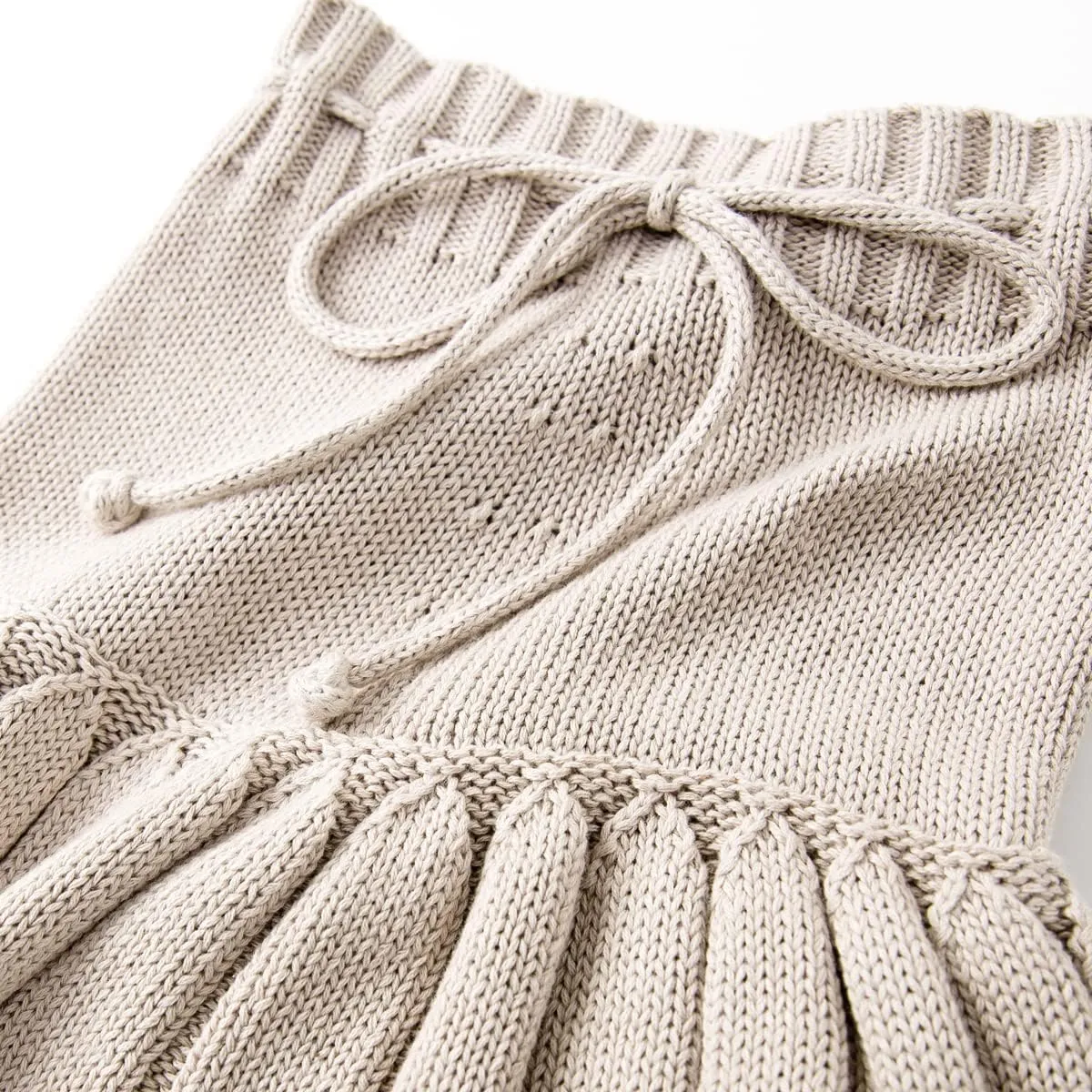Children Girls Knitted Culottes Toddler Kids Skorts High Waist Mini Skater Skirt with Shorts
