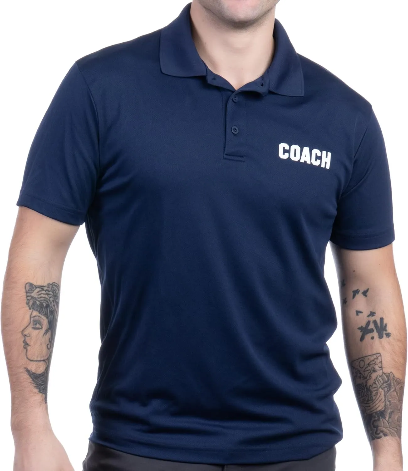Coach | Coaching Polo Shirt - Royal Blue, Red, Green, Navy, Black Performance Men Women Collared Shirt
