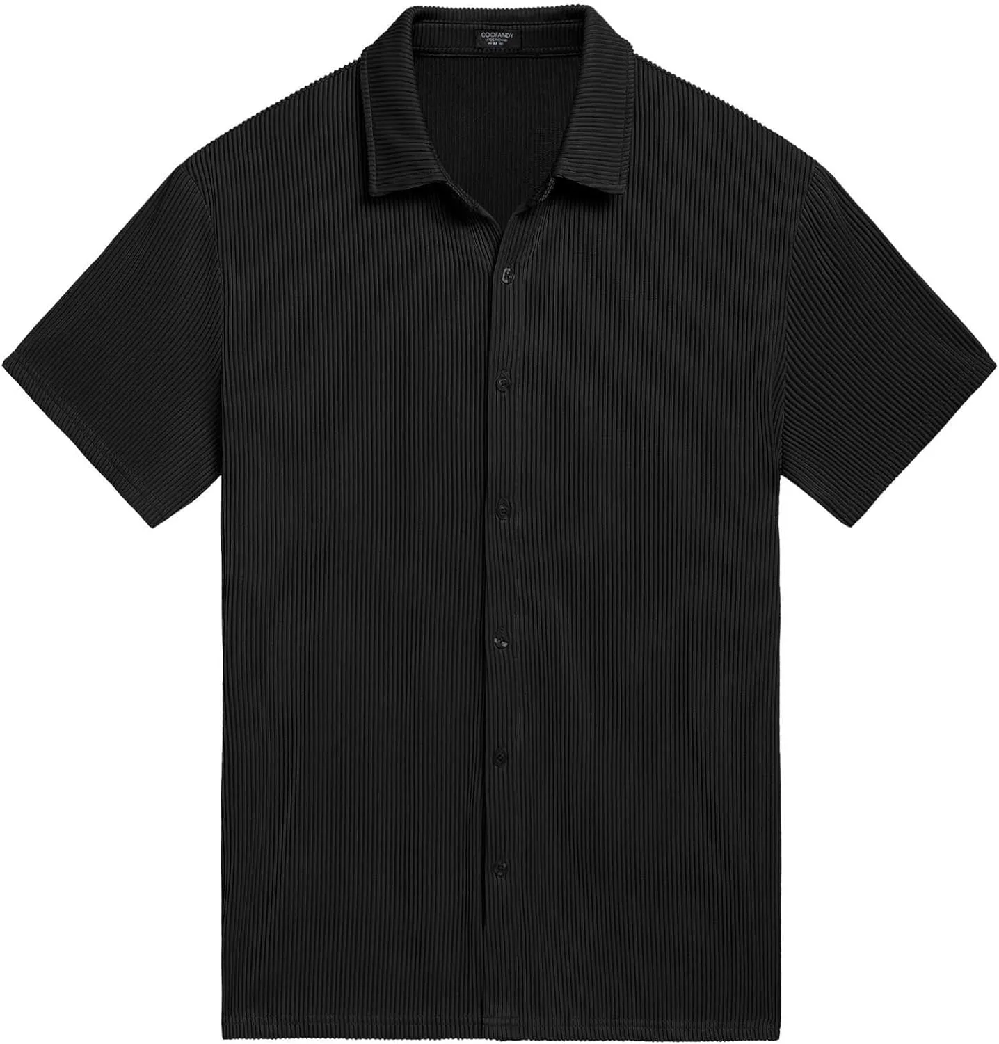 COOFANDY Men's Casual Shirts Short Sleeve Button Down Shirt for Men Wedding Beach Fashion Shirt