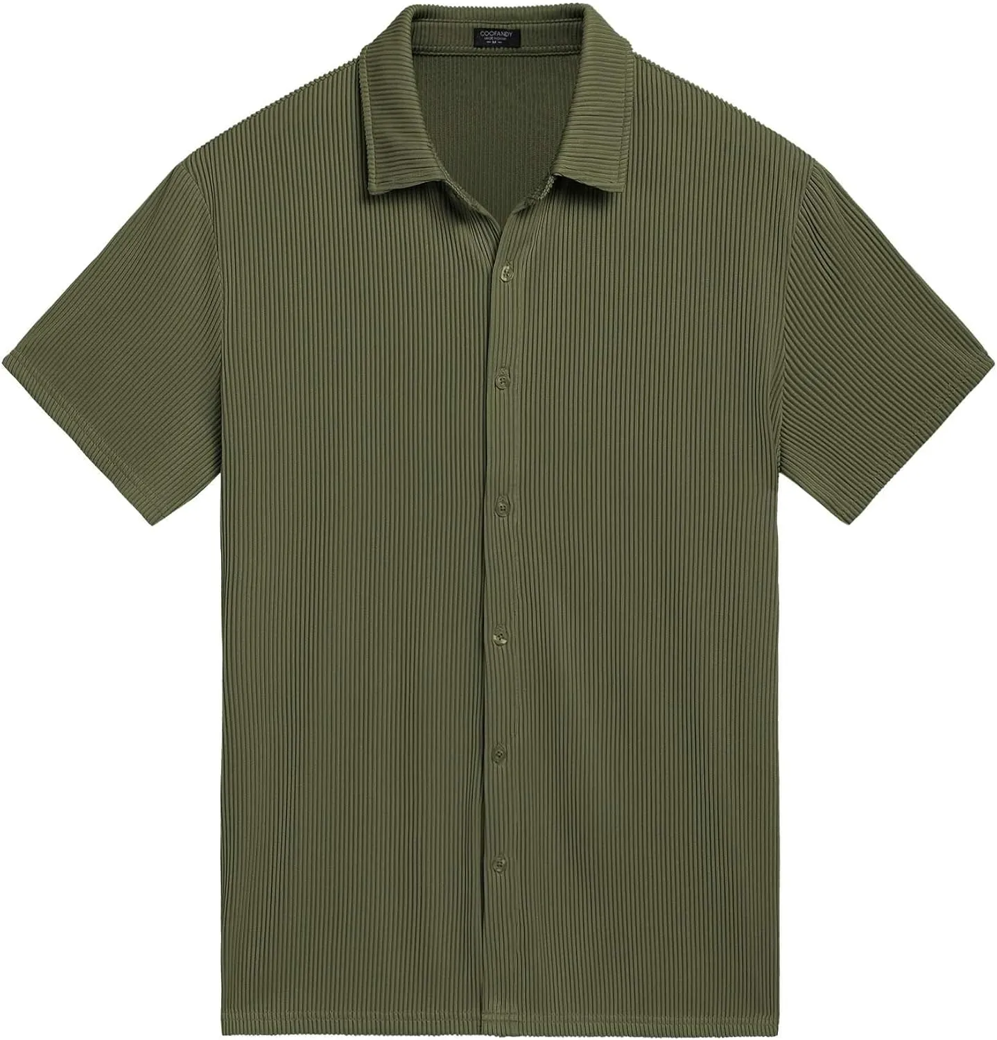 COOFANDY Men's Casual Shirts Short Sleeve Button Down Shirt for Men Wedding Beach Fashion Shirt