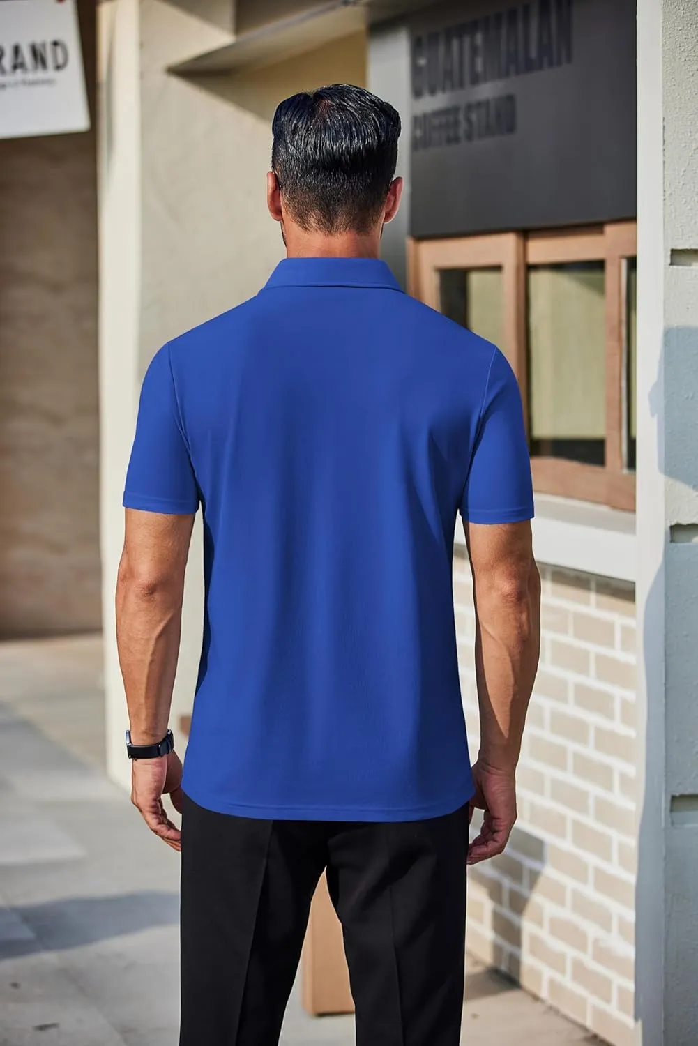 COOFANDY Men's Polo Shirts Short Sleeve Slim Fit Casual Solid Basic Golf Shirt Collared T-Shirt