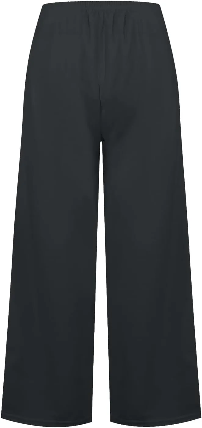 Culottes for Women Summer Dress Pants 2024 Work High Waist Business Casual Wide Leg Long Palazzo Pants Regular Size