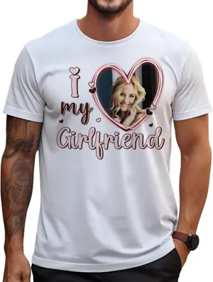 Custom Photo Bootleg Rap Shirt with Girlfriend's Face for Boyfriend - Vintage Graphic Shirt for Men