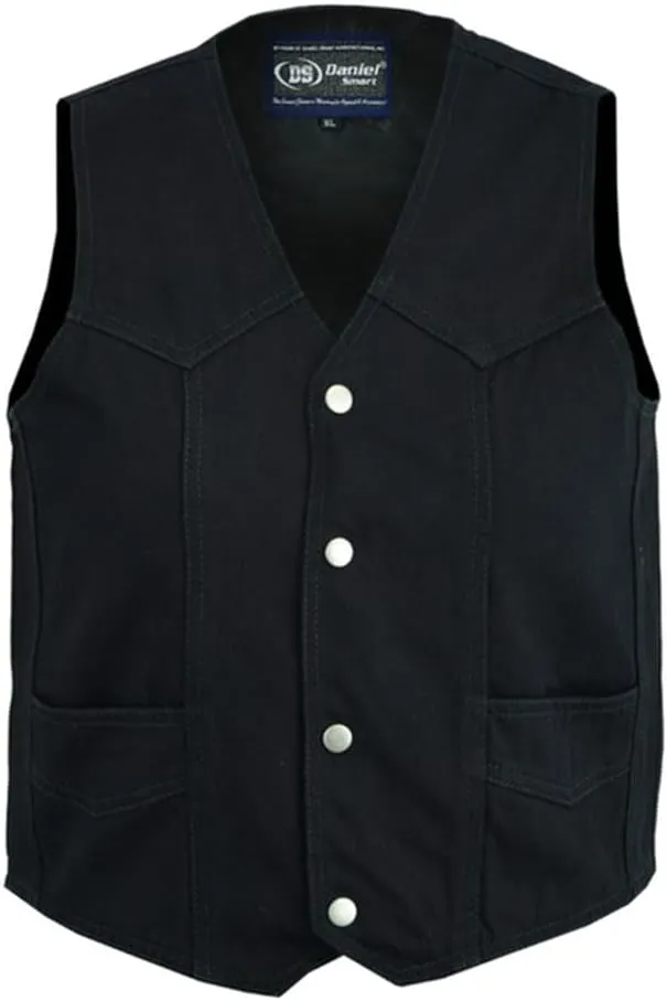 Daniel Smart Kids Jean Vest Premium Quality Denim Vest Kids with Unique V Neck Design and Multiple Pockets