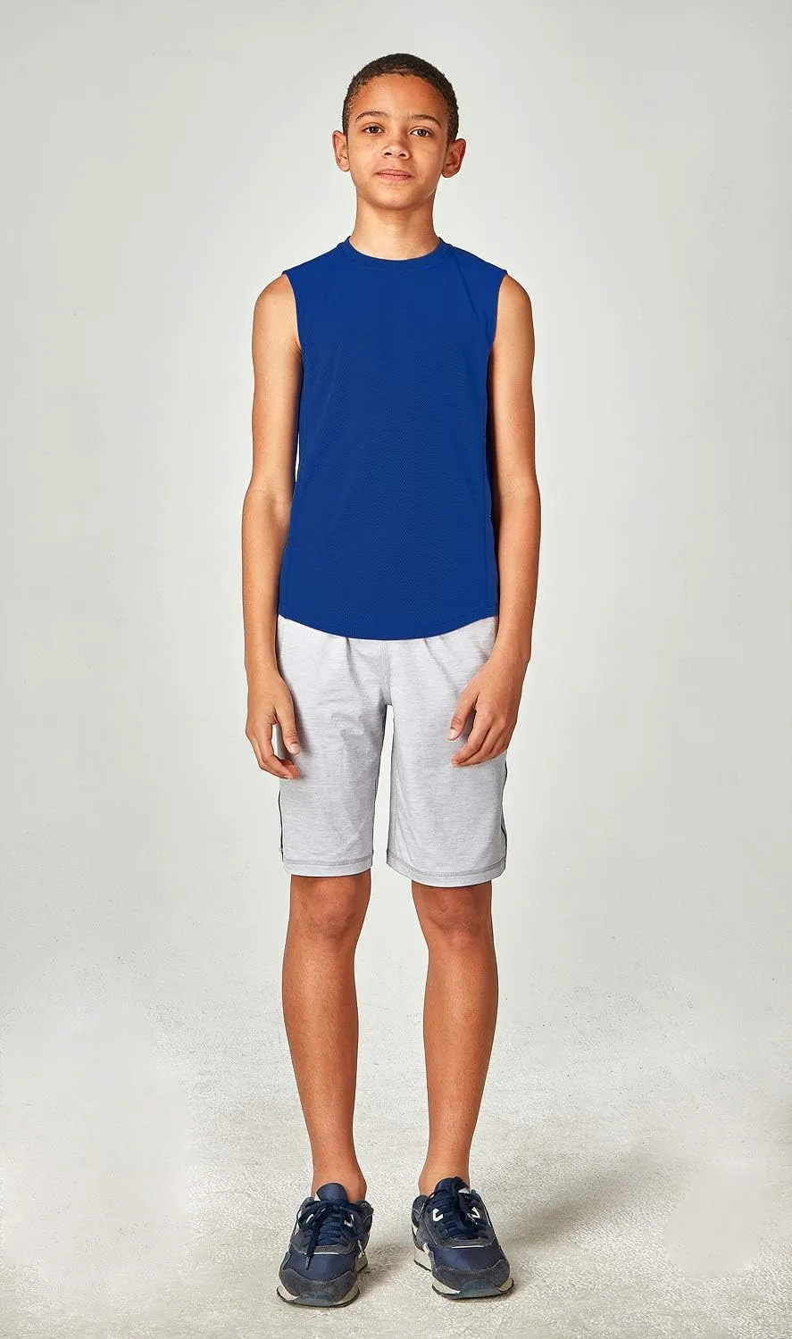 DEVOPS 2 Pack Boys Cool Dry-Fit Workout Tank Top Sleeveless