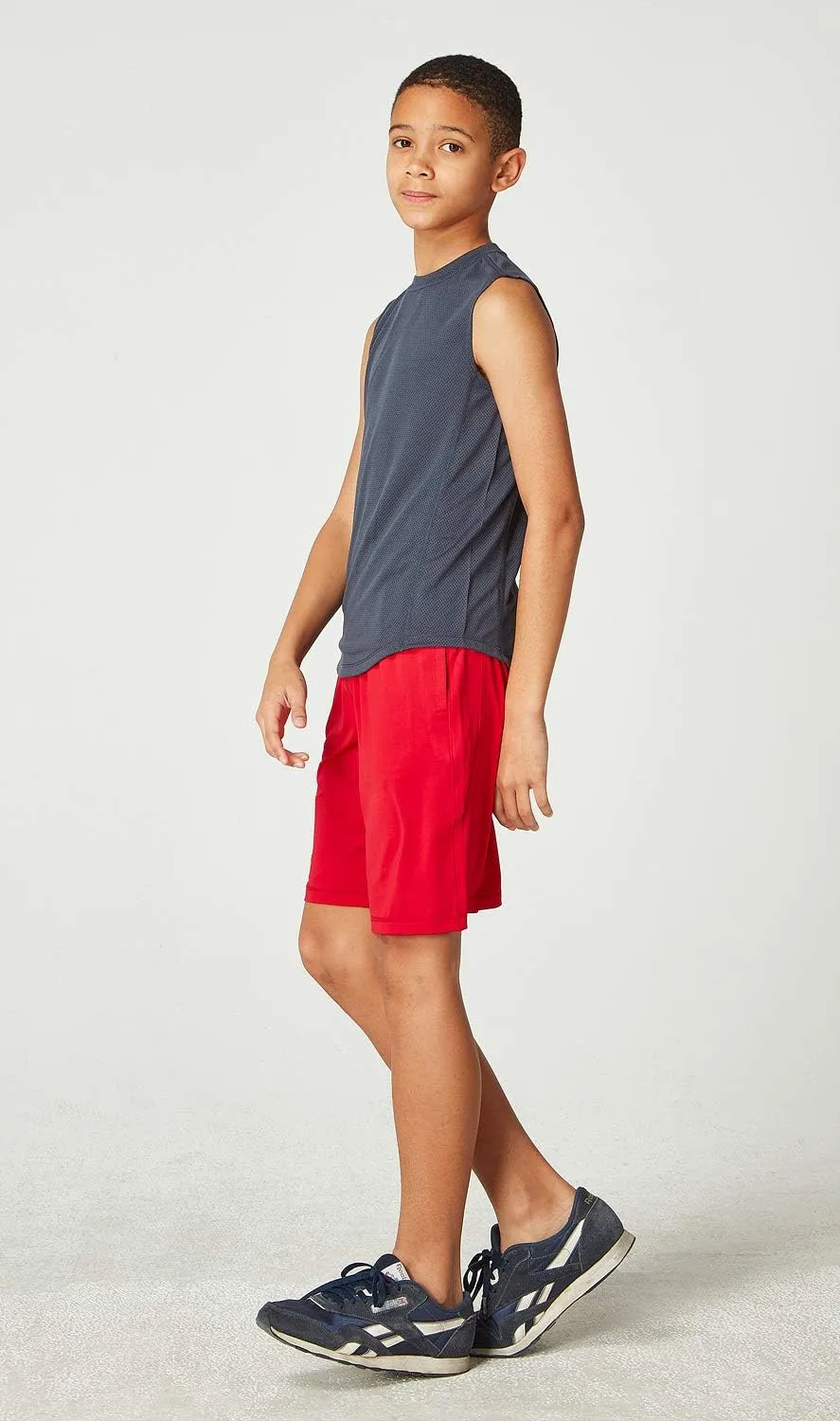 DEVOPS 2 Pack Boys Cool Dry-Fit Workout Tank Top Sleeveless