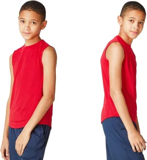 DEVOPS 2 Pack Boys Cool Dry-Fit Workout Tank Top Sleeveless