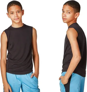 DEVOPS 2 Pack Boys Cool Dry-Fit Workout Tank Top Sleeveless