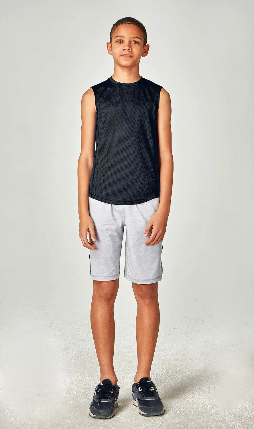 DEVOPS 2 Pack Boys Cool Dry-Fit Workout Tank Top Sleeveless