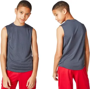 DEVOPS 2 Pack Boys Cool Dry-Fit Workout Tank Top Sleeveless