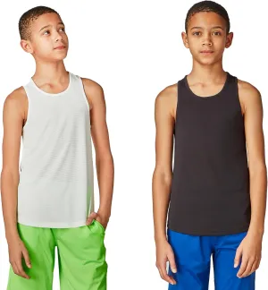 DEVOPS 2 Pack Boys Cool Dry-Fit Workout Tank Top Sleeveless