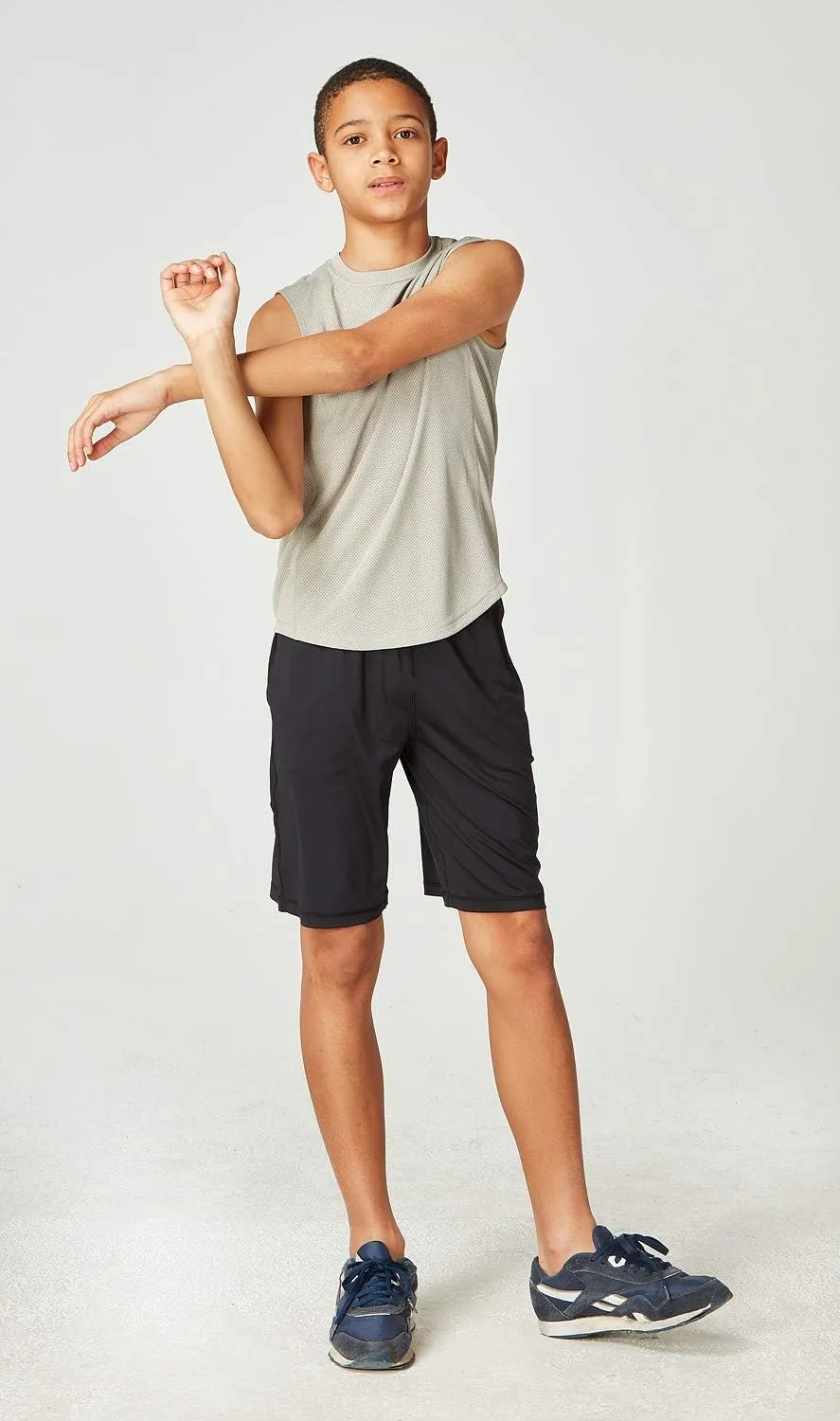 DEVOPS 2 Pack Boys Cool Dry-Fit Workout Tank Top Sleeveless