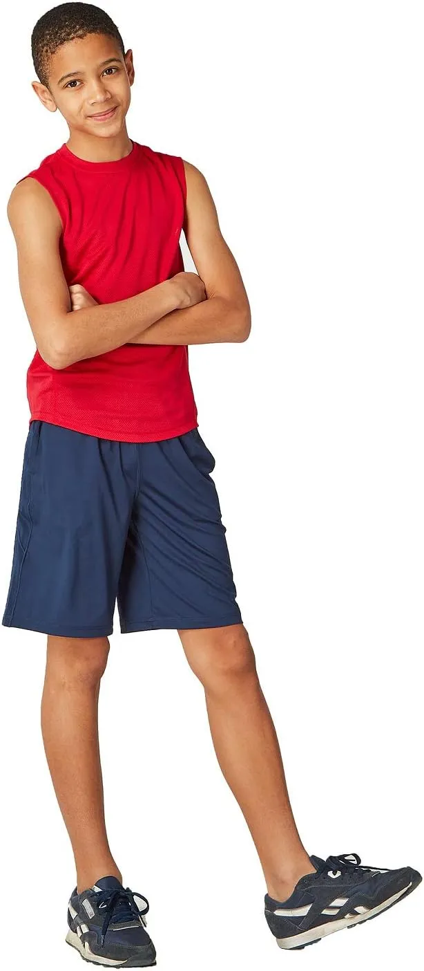 DEVOPS 2 Pack Boys Cool Dry-Fit Workout Tank Top Sleeveless