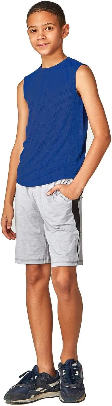 DEVOPS 2 Pack Boys Cool Dry-Fit Workout Tank Top Sleeveless