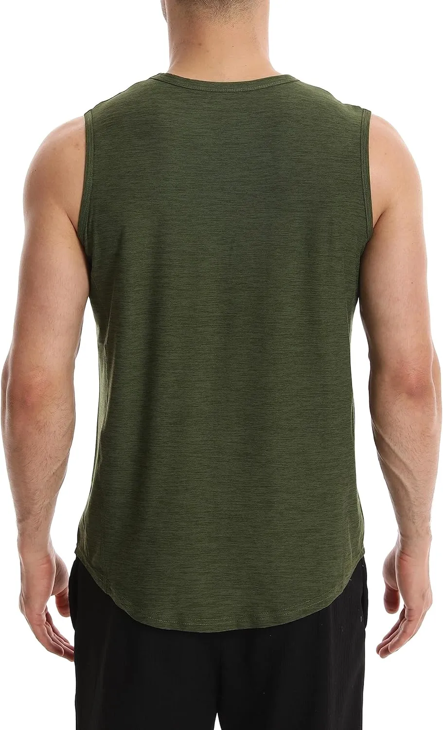 Different Touch Mens Active Gym Workout Sleeveless Shirt Quick Dry Crew Neck Muscle Tank Top