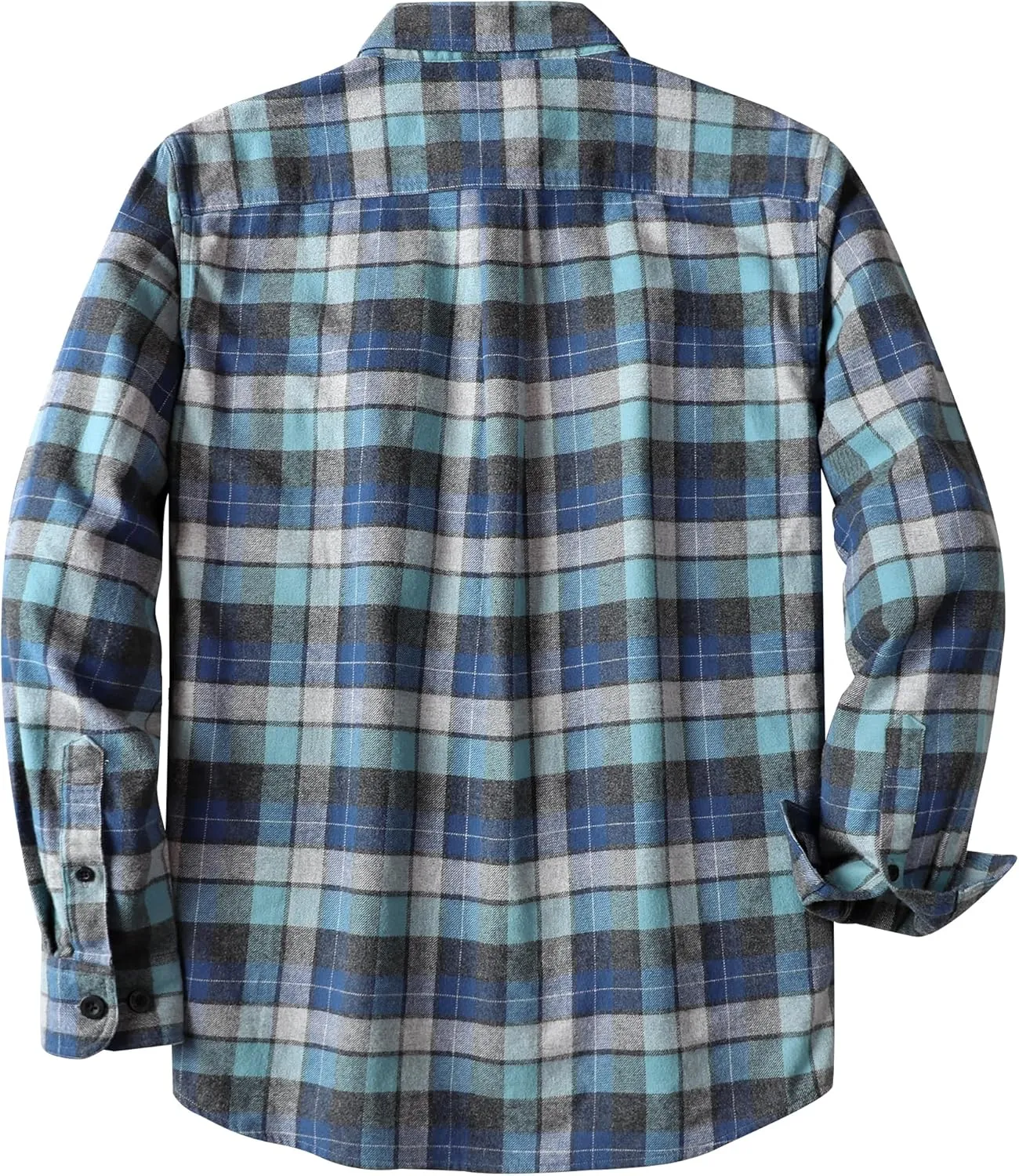 DubinikMens Flannel Shirts Long Sleeve Flannel Shirt for Men Warm Casual Soft Cotton Button Down Plaid Mens Flannel Shirt