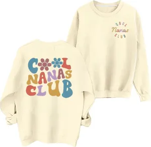 EGELEXY Grandma Sweatshirt Cool Nana Shirt Women Nana Club Shirts Blessed Nana Pullover Shirt Nana Long Sleeve Tops