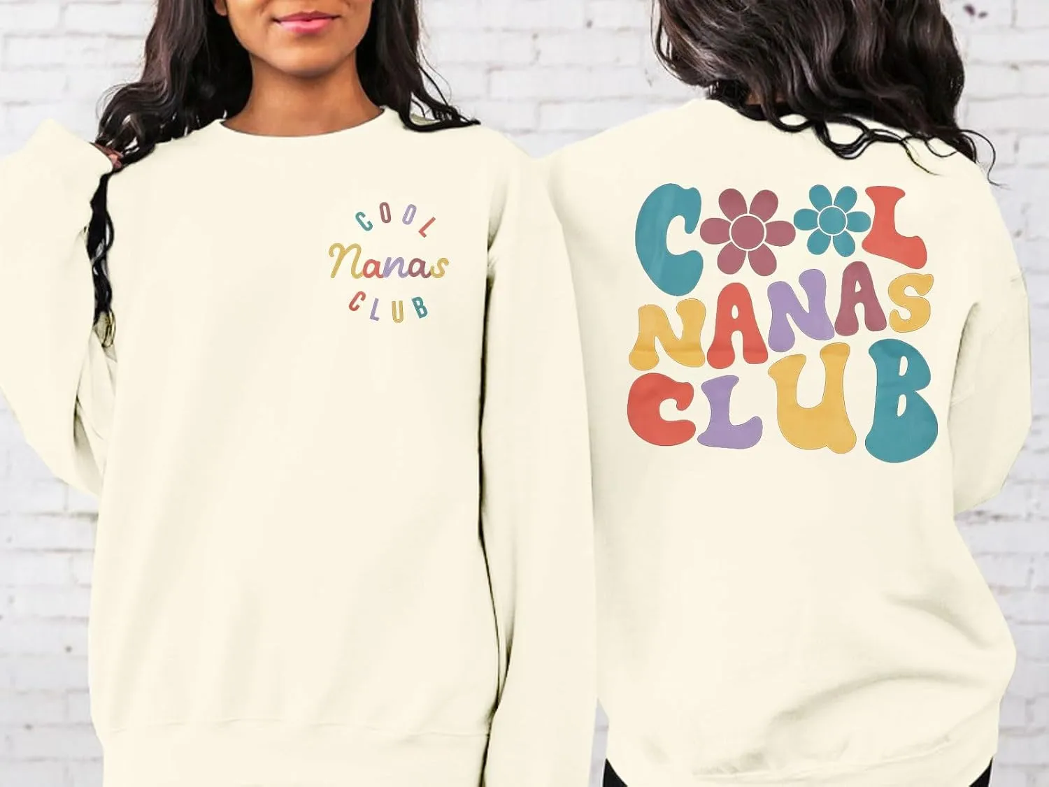 EGELEXY Grandma Sweatshirt Cool Nana Shirt Women Nana Club Shirts Blessed Nana Pullover Shirt Nana Long Sleeve Tops