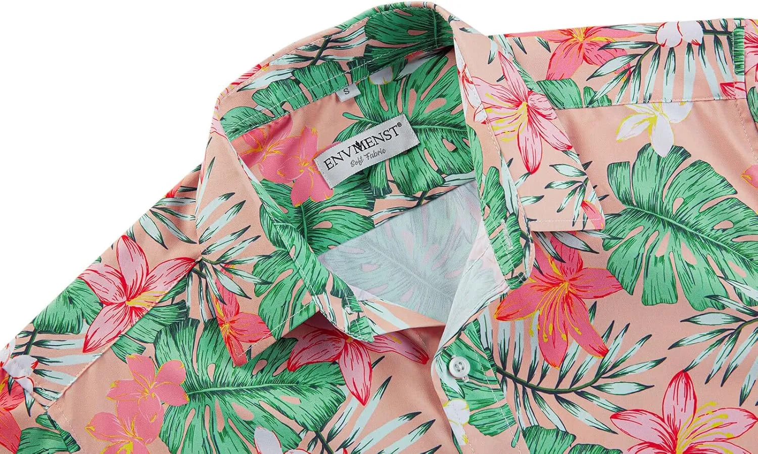 ENVMENST Hawaiian Shirt for Men Short Sleeve Beach Printed Summer Button Down Aloha Shirt(S-3XL)