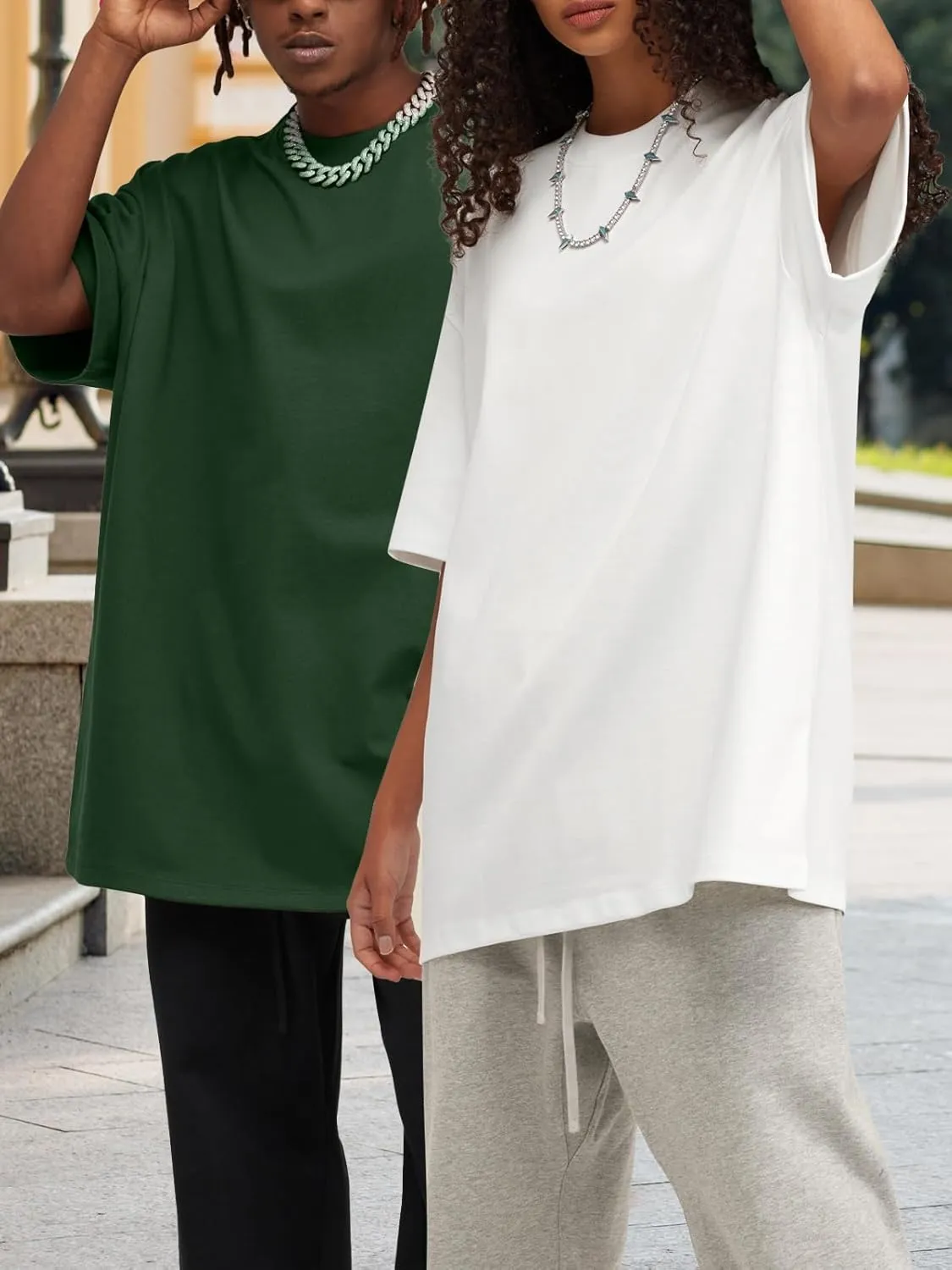 FAIABLE Mens T-Shirts Oversized Tshirts Shirts Heavyweight Basic Plain Tees Cotton Short Sleeve Tee Shirt for Men Unisex
