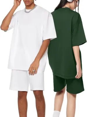 FAIABLE Mens T-Shirts Oversized Tshirts Shirts Heavyweight Basic Plain Tees Cotton Short Sleeve Tee Shirt for Men Unisex