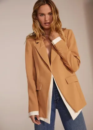 Favorite Daughter The Kelly Blazer- Tan Multi