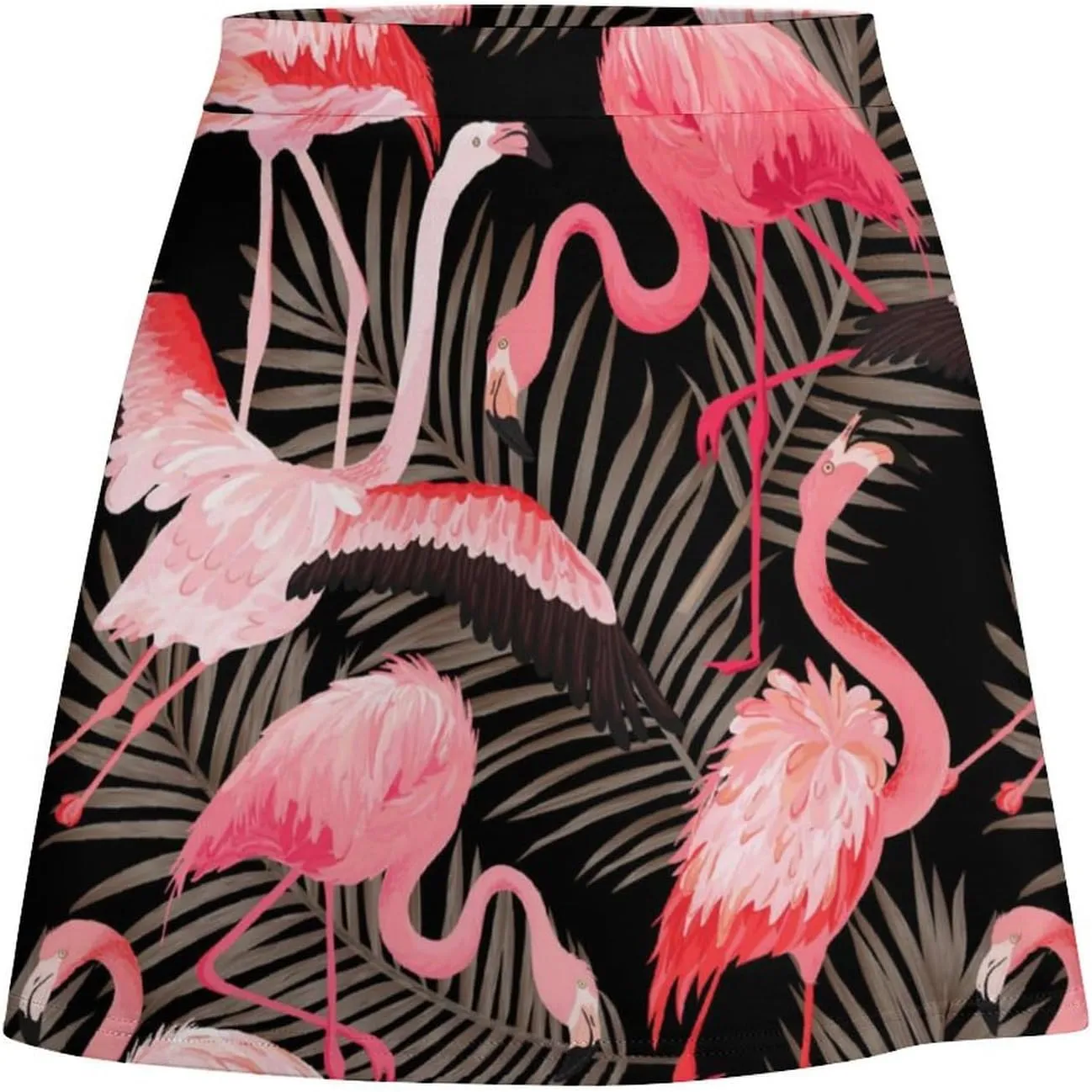 Flamingo Short Skirt Culottes Woman Athletic Skorts Golf Skirts Tennis Skirts High Waist Breathable Exercise Skort