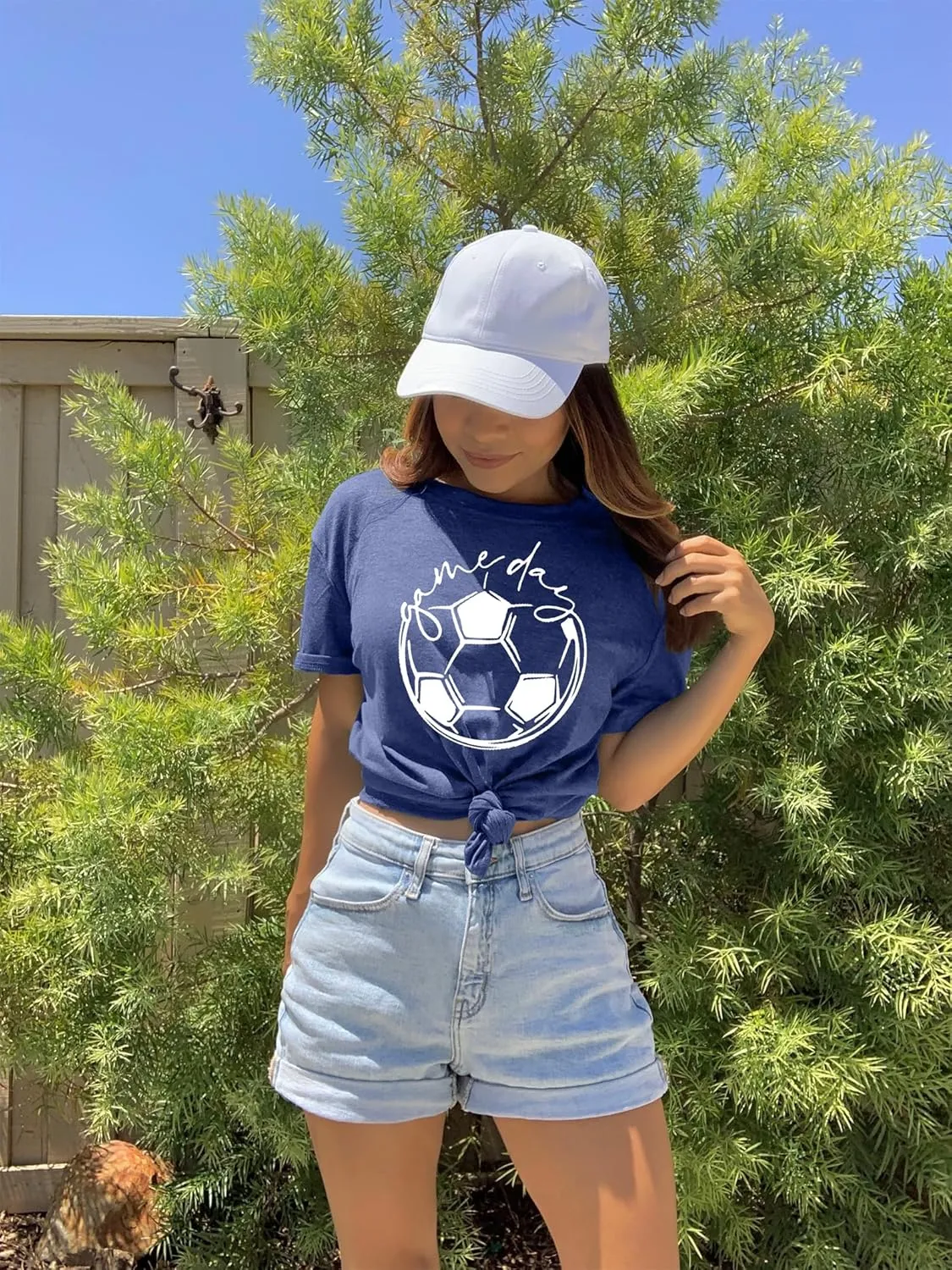 Game Day T Shirt Women Soccer Season Shirts Soccer Mom Graphic Short Sleeve Shirt Game Day Vibes Tee Tops