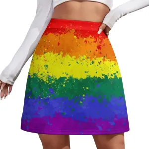 Gay Pride Flag Short Skirt Culottes Women Athletic Skorts Golf Skirts Mini Shorts High Waist Breathable Sports Skort