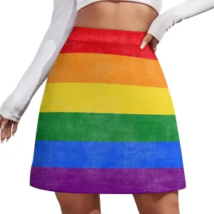 Gay Pride Flag Short Skirt Culottes Women Athletic Skorts Golf Skirts Mini Shorts High Waist Breathable Sports Skort